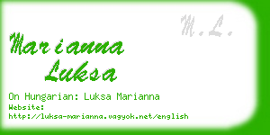 marianna luksa business card
